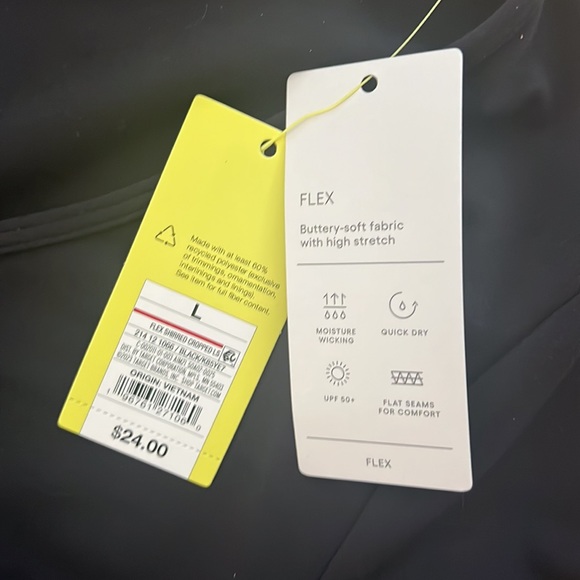 ✨NWT✨ ALL IN MOTION Flex Shirred Cropped Long Sleeved T-shirt - Black - Large - Picture 6 of 6